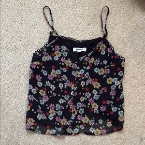 BB Dakota Black Floral Women's Top XS